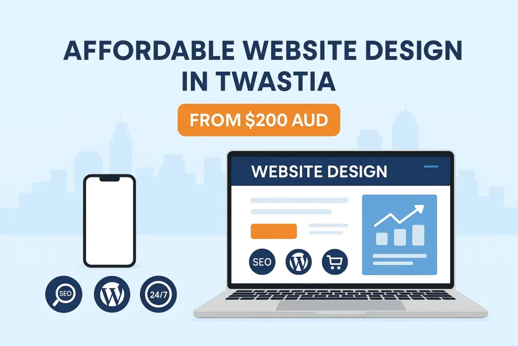 Affordable Website Design Services in Twastia starting with 200$ Aud